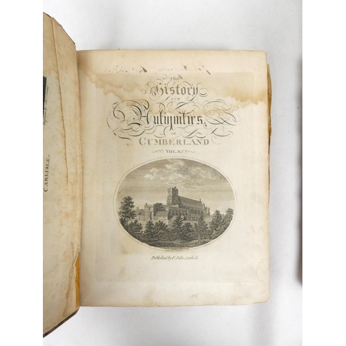 96 - HUTCHINSON WILLIAM.&nbsp;&nbsp;The History of the County of Cumberland. 2 vols. Fldg. eng. map &... 