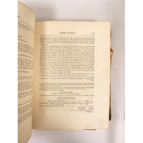 96 - HUTCHINSON WILLIAM.&nbsp;&nbsp;The History of the County of Cumberland. 2 vols. Fldg. eng. map &... 