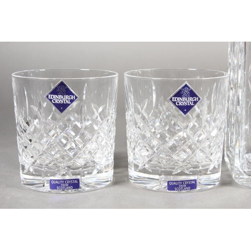 2 - Edinburgh crystal boxed set comprising decanter and four tumblers.
