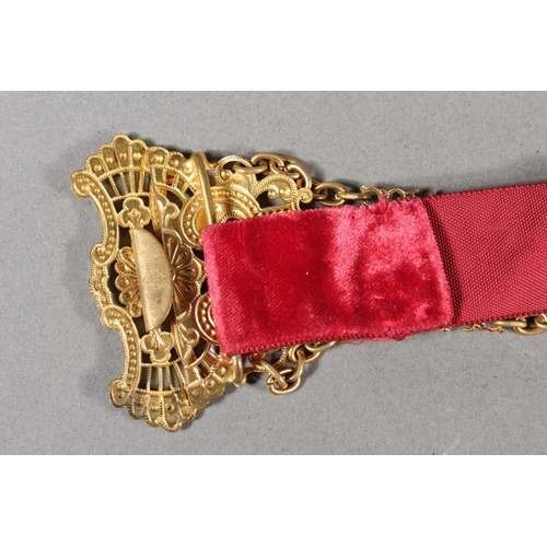 8 - Heavily enamelled nurse's belt with velvet lining.