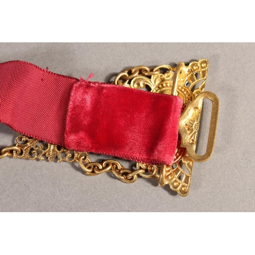 8 - Heavily enamelled nurse's belt with velvet lining.
