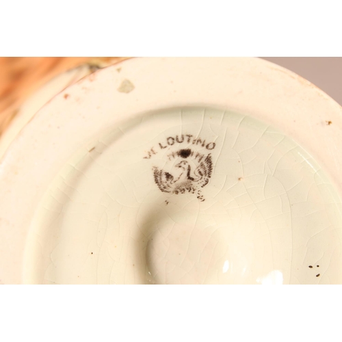 9 - Fortnum & Mason wicket basket and a Veloutino pottery ewer (a/f).