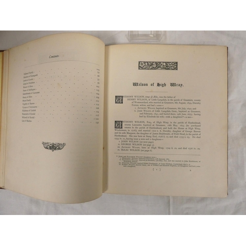 1 - <strong>FOSTER JOSEPH.&nbsp;&nbsp;</strong>The Pedigree of Wilson of High Wray & Kendal and the ...