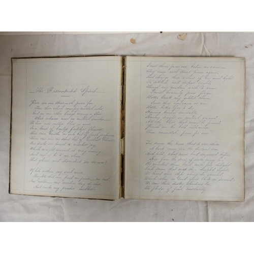 10 - <strong>RHODES C. G.  </strong>Mid 19th century <strong>manuscript</strong> quarto vol. in a well wr...