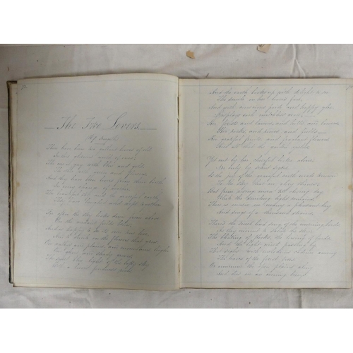 10 - <strong>RHODES C. G.  </strong>Mid 19th century <strong>manuscript</strong> quarto vol. in a well wr...