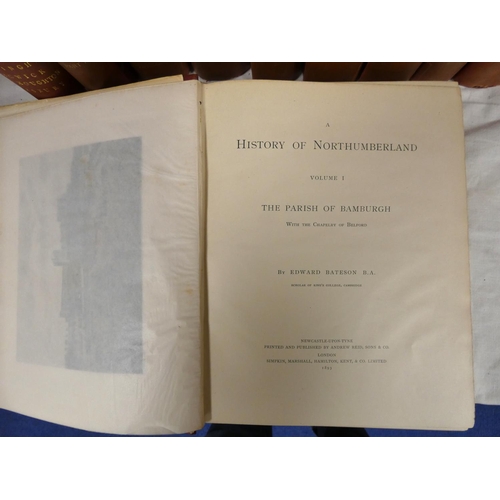 2 - <strong>NORTHUMBERLAND COUNTY HISTORY COMMITTEE.  </strong>A History of Northumberland. 15 vols. Map...