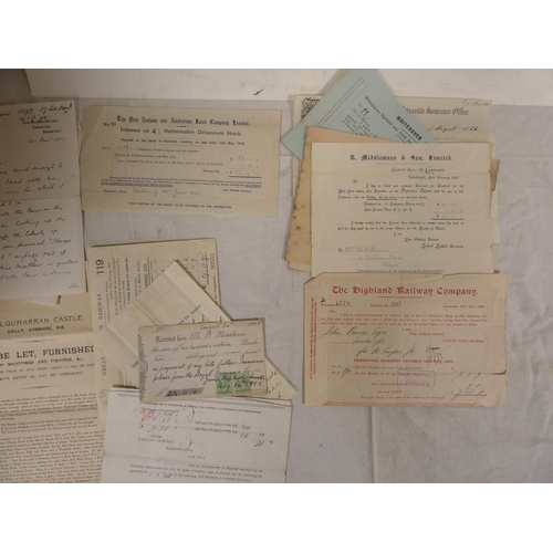 4 - <strong>Ephemera - Prints.&nbsp;&nbsp;</strong>Collectors accumulation of old legal documents, recei...
