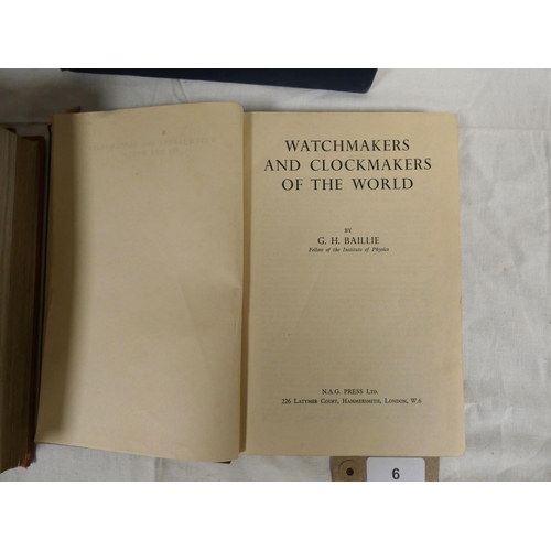 6 - <strong>Clocks & Watches.&nbsp;&nbsp;</strong>4 various vols....