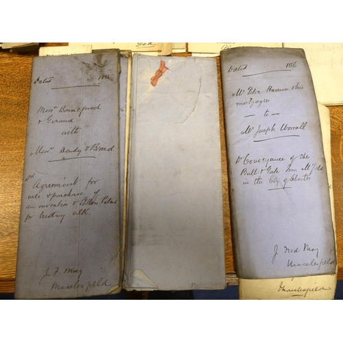 7 - <strong>Documents - Ephemera - Cheshire.&nbsp;&nbsp;</strong>Two large boxes containing old legal do...
