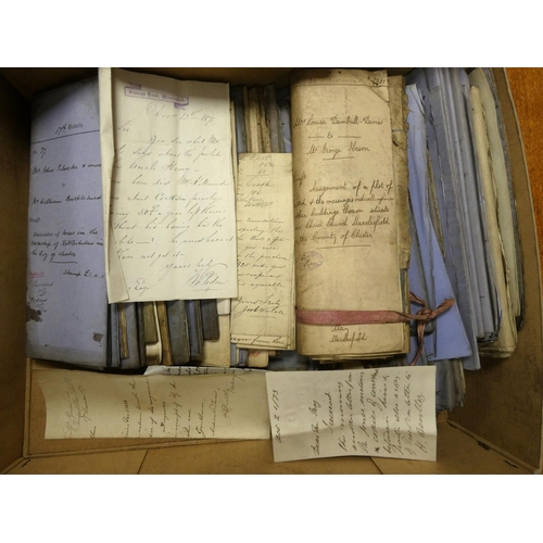 7 - <strong>Documents - Ephemera - Cheshire.&nbsp;&nbsp;</strong>Two large boxes containing old legal do...