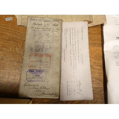 7 - <strong>Documents - Ephemera - Cheshire.&nbsp;&nbsp;</strong>Two large boxes containing old legal do...