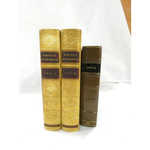 229 - <strong>TERENCE.&nbsp;&nbsp;</strong>Comoediae Sex Post Optimus Editiones Emendatae. Eng. title. Reb...