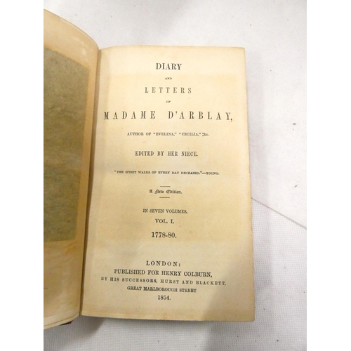 230 - <strong>D'ARBLAY MADAME (FANNY BURNEY).&nbsp;&nbsp;</strong>Diary & Letters ... Edited by Her Ni...