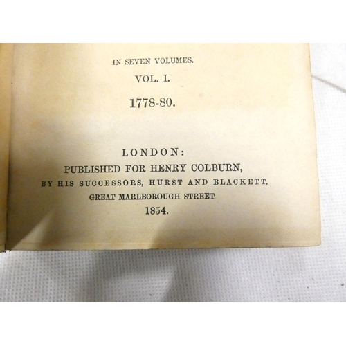 230 - <strong>D'ARBLAY MADAME (FANNY BURNEY).&nbsp;&nbsp;</strong>Diary & Letters ... Edited by Her Ni...