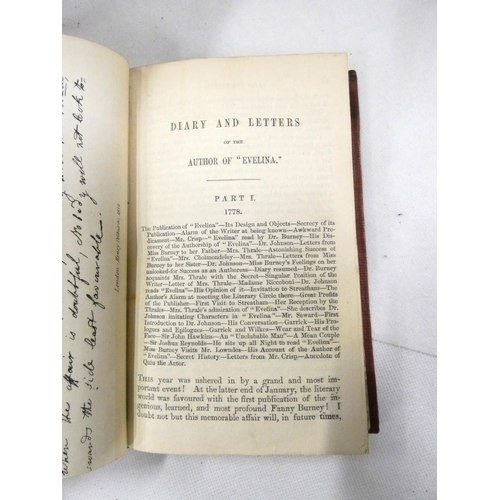230 - <strong>D'ARBLAY MADAME (FANNY BURNEY).&nbsp;&nbsp;</strong>Diary & Letters ... Edited by Her Ni...
