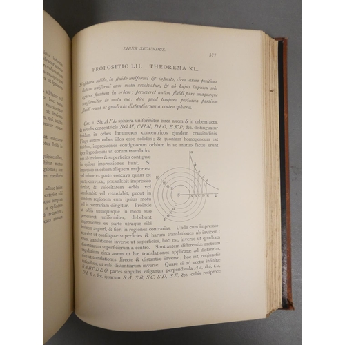 87 - NEWTON SIR ISAAC.  Principia, reprinted for Sir William Thomson & Hugh Blackburn. Diagrams throu... 