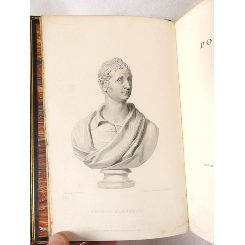91 - FORE-EDGE PAINTING.  Campbell Thomas.  The Poetical Works. Eng. frontis. & text vignettes. Nice ... 