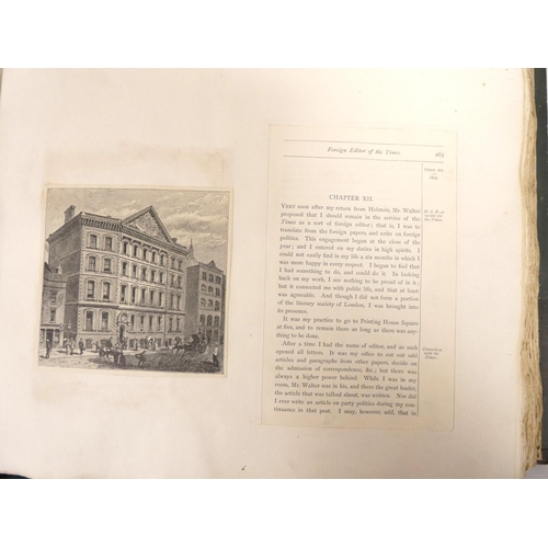 97 - SADLER THOMAS (Ed).  Diary Reminiscences & Correspondence of Henry Crabb Robinson. 2 vols. in fo... 