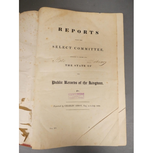98 - Public Records.  Reports from the Select Committee Appointed to Inquire into the State of the Public... 