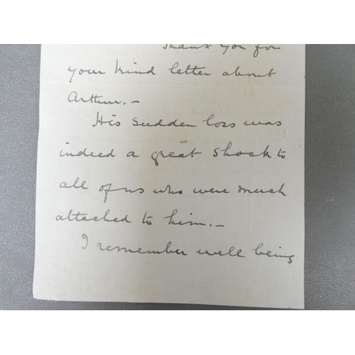 99 - HAGGARD SIR HENRY RIDER.  Manuscript letter, Ditchingham House, Jan. 26 1925 to Colonel Rogerson (of... 