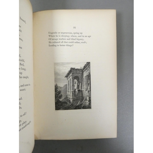 75 - ROGERS SAMUEL.  Italy, A Poem. Eng. text illus., poor bdg. but a slipped in presentation manuscript ... 