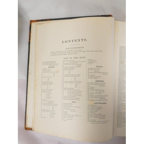 69 - BACON G. W. (Pubs).&nbsp;&nbsp;The Complete New Atlas of the World. 124 double page eng. col. maps. ... 