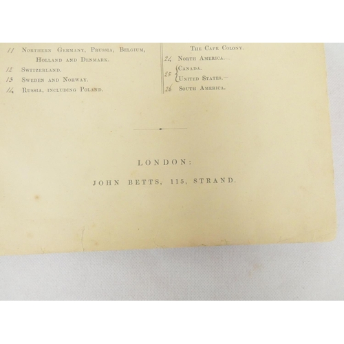 70 - BETTS JOHN.  The London Modern Atlas. 24 double page & 2 single page col. eng. maps, each within... 