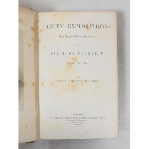 74 - NANSEN F.  Farthest North. 2 vols. Fldg. linen map, plates (one in colour) & text illus. Rubbed ... 