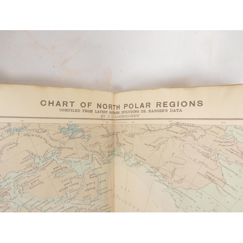 74 - NANSEN F.  Farthest North. 2 vols. Fldg. linen map, plates (one in colour) & text illus. Rubbed ... 