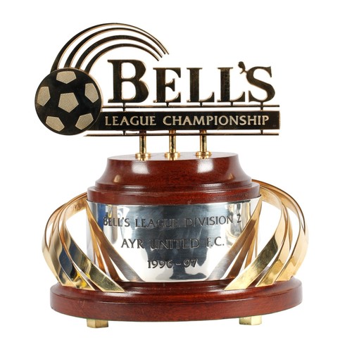 Bell's League Division 2 championship legacy trophy.  Won by Ayr United F.C.  season 1996-1997