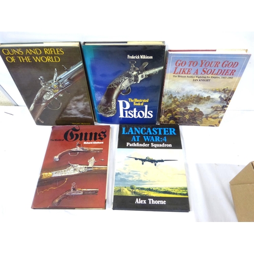 330 - Large box of gun related books.