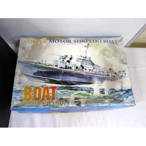 335 - Tin box and model kits etc.