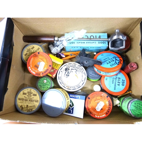 341 - Box of gun cleaning items etc.