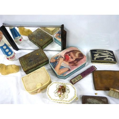 352 - Collection of various tools, purses, toolbox etc.