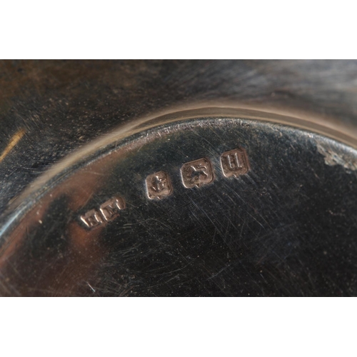 472 - Silver swing handled pierced basket, maker HM, Birmingham, 45g.