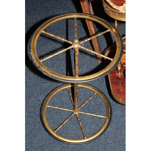 559 - Italian style marquetry inlaid drinks trolley.