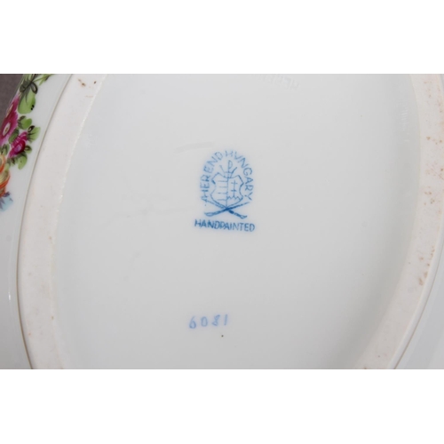 258 - Herend of Hungary porcelain dish and cover with floral decoration, 11cm tall