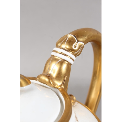 269 - Sevres teapot with Chateau De Saint mark to the base and gilt decoration