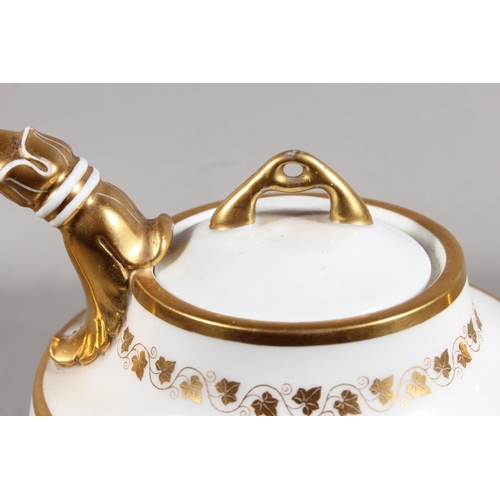 269 - Sevres teapot with Chateau De Saint mark to the base and gilt decoration