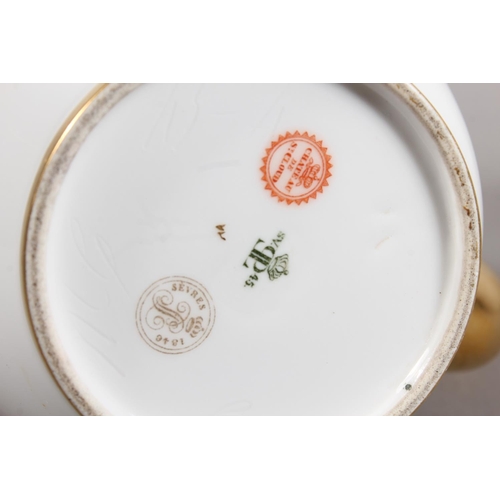 269 - Sevres teapot with Chateau De Saint mark to the base and gilt decoration