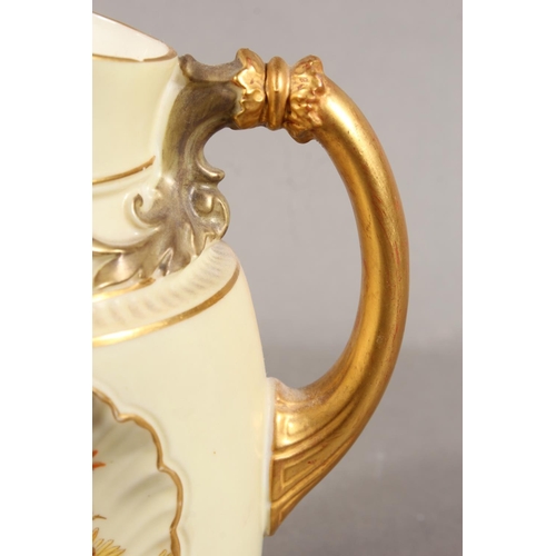 270 - Royal Worcester blush ivory jug with makers mark to the base.