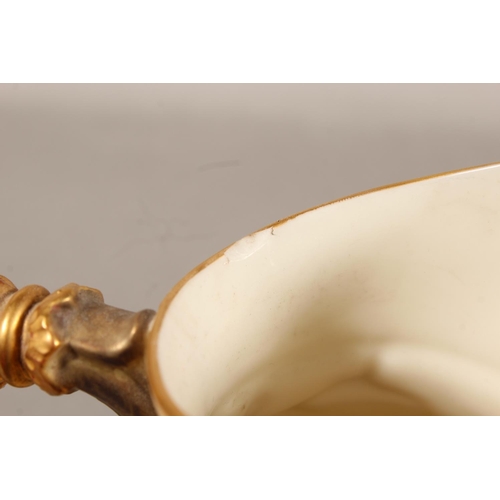 270 - Royal Worcester blush ivory jug with makers mark to the base.