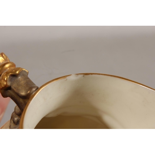 270 - Royal Worcester blush ivory jug with makers mark to the base.
