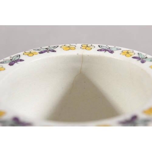 279 - Chinese black ground famille noir fishbowl, 8cm tall.