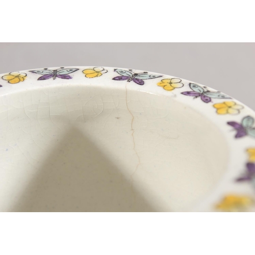 279 - Chinese black ground famille noir fishbowl, 8cm tall.