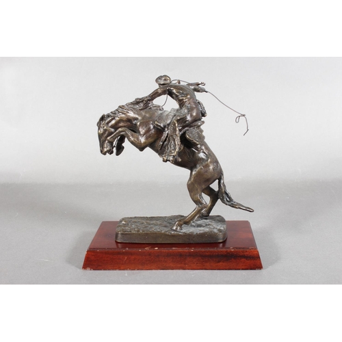 291 - Franklin Mint Bronco Buster by Frederic Remington with certificate