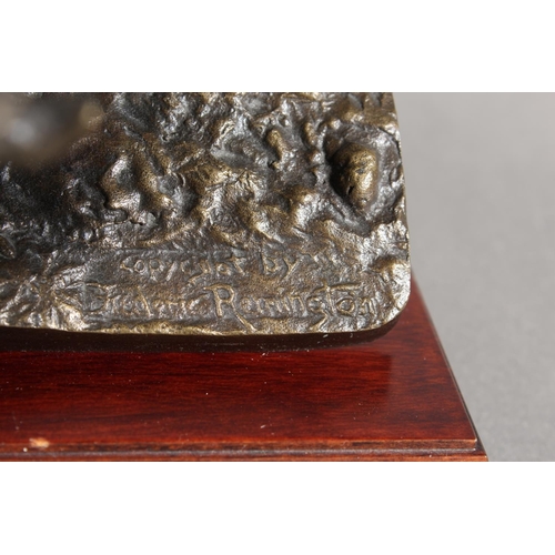 291 - Franklin Mint Bronco Buster by Frederic Remington with certificate