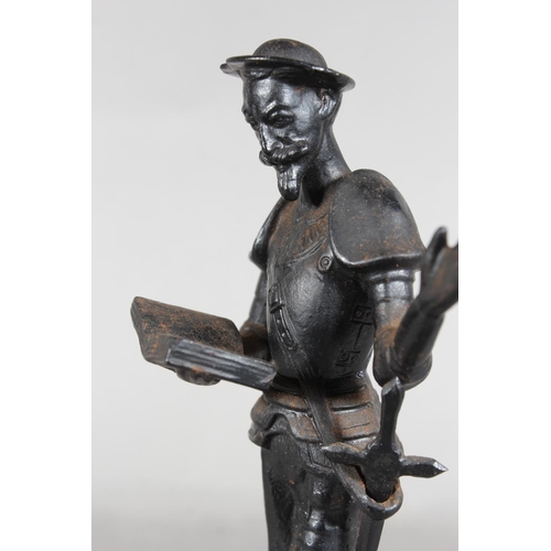 293 - Cast metal statue of Don Quixote, 20cm tall.
