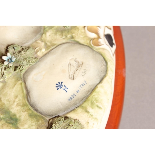 10D - Capo di monte figure group 'The Cheat', signed to base.