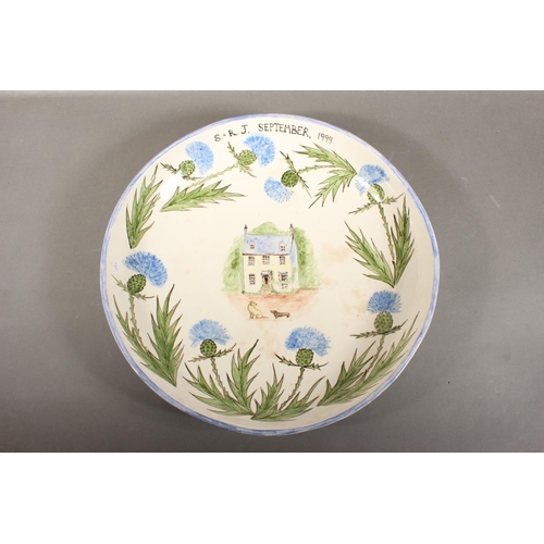 20 - Nether Kinnadder Scottish Pottery charger, dated 1999.